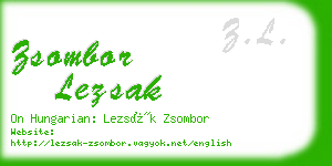 zsombor lezsak business card